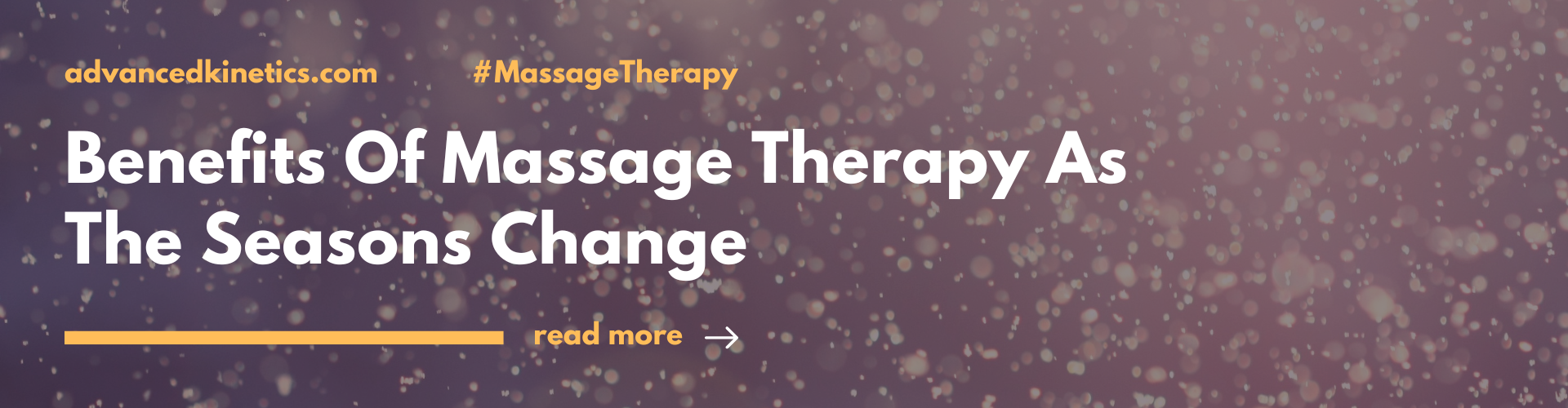 Benefits Of Massage Therapy As The Seasons Change